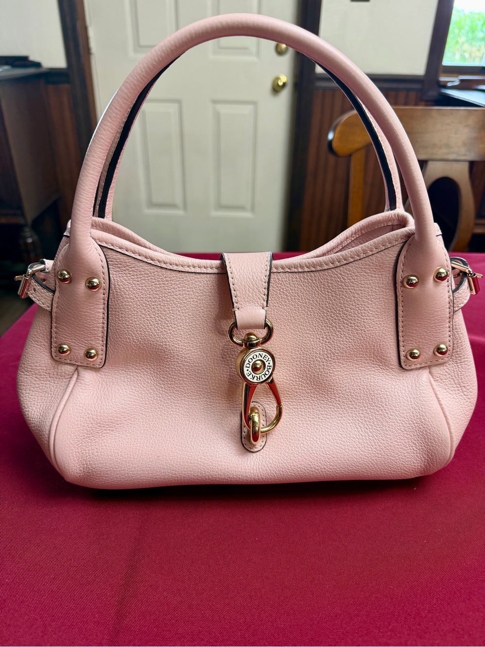 Dooney & Bourke Light Pink Leather Small Satchel Bag